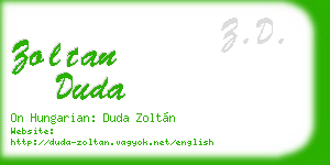zoltan duda business card